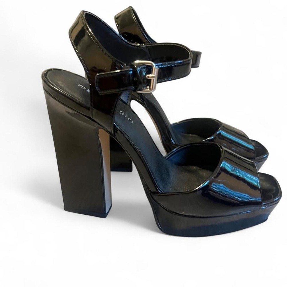 Madden Girl black patent leather platform heels schoolgirl pinup